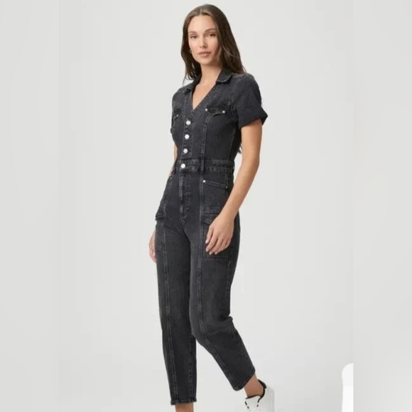 Paige Alexis Short Sleeve Jumpsuit in Dark Asphalt - NWT - Picture 4 of 12